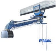 Горизонтальный поворотный рукав с вытяжкой сверху